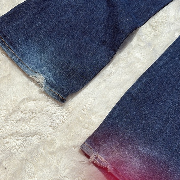 American Eagle Bootcut Stretch Jeans | Size 10 | Distressed Mid Rise Denim - Picture 10 of 11